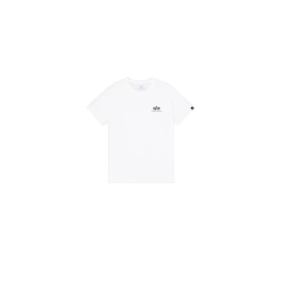 Abbildung von Alpha Industries Herren Basic T Small Logo Shirt, Blickdicht, White, 5XL