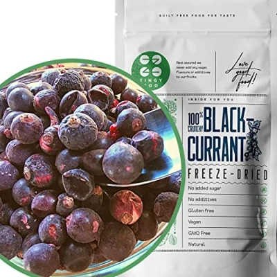 Abbildung von Gefriergetrocknete Schwarze Johannisbeere 100% Natürlich Getrocknete Johannisbeeren Ohne Zuckerzusatz Gesund Süßigkeiten Früchte Freeze Dried Fruit