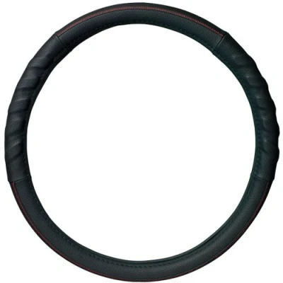 Abbildung von AutoStyle SY SW09Z Lenkradbezug schwarz/rot Eco Leder