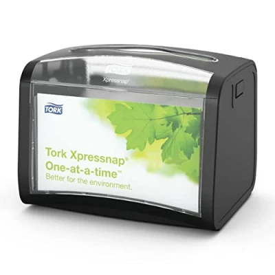 Abbildung von Tork Xpressnap Tischspender Schwarz N4, Signature Linie, 15,5 cm x 20,1 15,0 cm, 272611 (x4)