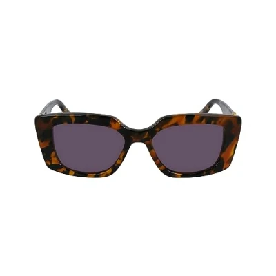 Abbildung von KARL LAGERFELD Damen Kl6125s Sonnenbrille, Gestreifter Tabak, Einheitsgröße