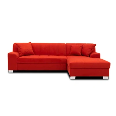Abbildung von DOMO. collection Ecksofa Capri, Sofa in L Form, Couch, Polsterecke, Eckcouch, Garnitur 239 x 152 75 cm (BxTxH), rot