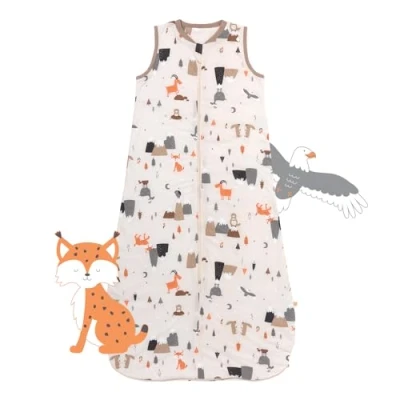 Abbildung von schlummersack Schlafsack Baby Sommer 90 cm dünn Bergtiere Babyschlafsack Frühjahr 1.0 Tog 1 Baumwolle