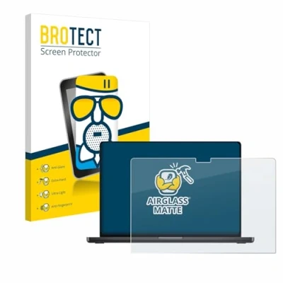Abbildung von BROTECT Entspiegelungs Schutzglas für Apple MacBook Pro 16&quot; 2024 M4 Schutzfolie Panzer Folie Glas Matt [Extrem Kratzfest 9H, Anti Reflex]