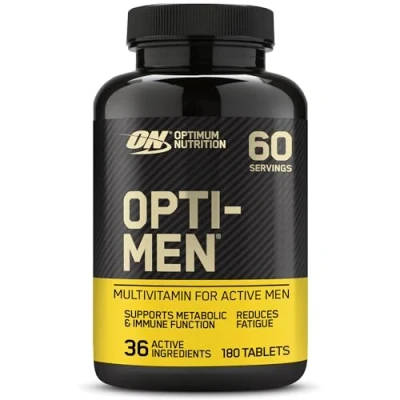Abbildung von Optimum Nutrition Opti Men Multivitamin Nahrungsergänzungsmittel für Männer mit Vitamin D, C, B6 und Aminosäuren, geschmacksneutral, 60 Portionen, 180 Kapseln