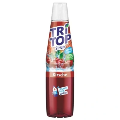 Abbildung von TRi TOP Getränkesirup Kirsche 1 x 600ml Sirup für Wassersprudler Flasche ergibt ca. 5 Liter Erfrischungsgetränk