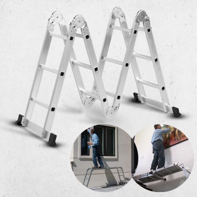 Abbildung von MediaShop Vielzweckleiter &quot;Hammersmith Super Ladder&quot;, 8 in 1 Multifunktionsleiter, 4x3 Sprossen, Höhe bis 3,4 m, 150 kg