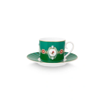 Abbildung von PIP STUDIO Love Birds Medallion Tasse m.U. grün 200ml