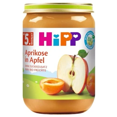 Abbildung von HiPP Früchte Aprikose in Apfel, 6er Pack (6 x 190 g)
