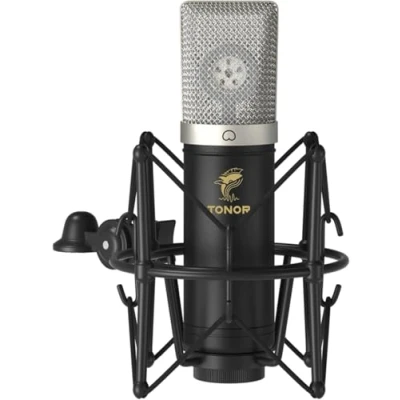 Abbildung von TONOR Großmembran USB Mikrofon PC Set, Kondensator Microphone 192 kHz/24 Bit Computer Podcast Mikro Professional mit Microfon Ständer für Studio, Streaming, YouTube, Singen, Gaming, Mic TC 2030