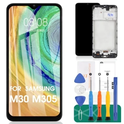 Abbildung von TFT für Samsung Galaxy M30 Bildschirm Ersatz LCD Display SM M305F M305M Digitizer Touchscreen Montage Ersatzteile mit Rahmen (nicht AMOLED)