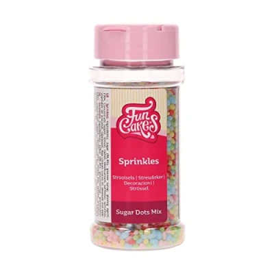 Abbildung von FunCakes Zucker Dots Mix: Kuchenstreusel, köstlicher Geschmack, perfekt zum Dekorieren von Kuchen und Cupcakes, Dots. 80 g