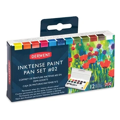 Abbildung von Derwent Inktense Paint Pan Travel Set #02 12 kleuren DIB2305789