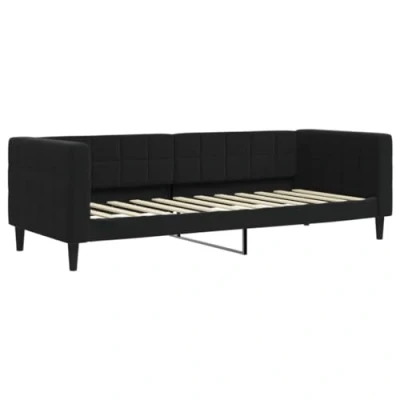 Abbildung von vidaXL Tagesbett, Gästebett 2 in 1, Sofabett Schlafsofa für Schlafzimmer Wohnzimmer, Bettsofa Sofa, Modernes Design, Schwarz 80x200cm Samt