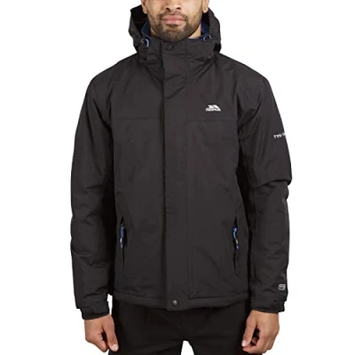 Abbildung von Trespass Donelly, Black, M, Wasserdichte Jacke mit einrollbarer Kapuze für Herren, Medium, Schwarz