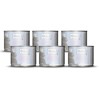 Abbildung von MjAMjAM Premium Nassfutter für Katzen blanchierte Pute mit reichlich Lachs an Soße, 6er Pack (6 x 185 g), getreidefrei extra viel Fleisch