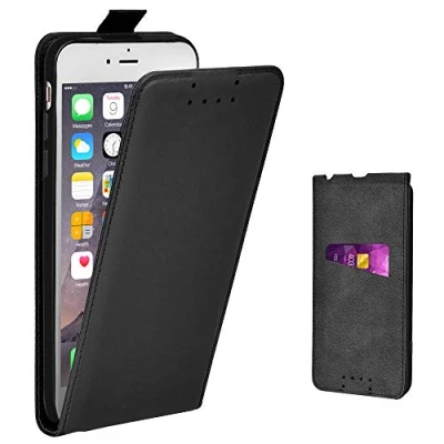 Abbildung von Adicase iPhone 6 Plus Hülle Leder Tasche für Apple / 6S 5,5 Zoll Handyhülle Flip Case Schutzhülle (Schwarz)