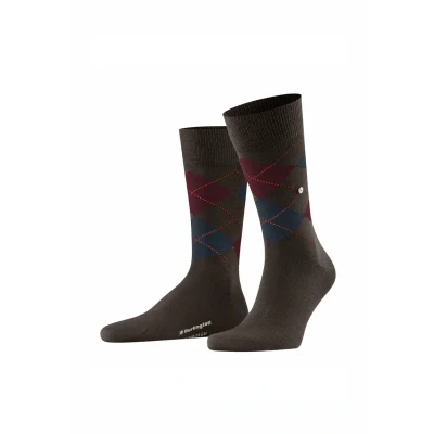 Abbildung von Burlington Herren Edinburgh M SO Wolle Gemustert 1 Paar Socken, Braun (Dark Brown 5235) neu umweltfreundlich, 40 46