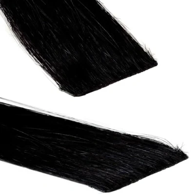 Abbildung von hair2heart Invisible Tape Extensions Echthaar Premium 10 Tapes 40cm 2/0 schwarz