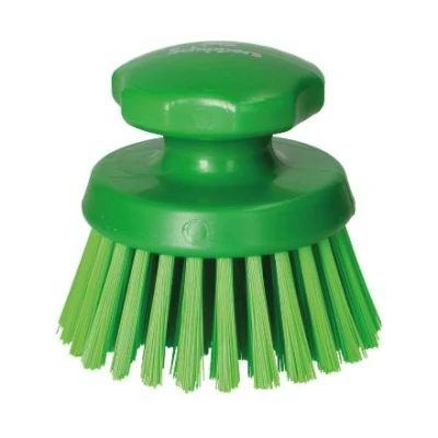 Abbildung von Maya Professional Tools 54154 5 Rundkopfbürste, harte Borsten, FBK/Lebensmittelhygiene, 125 mm Durchmesser, Grün