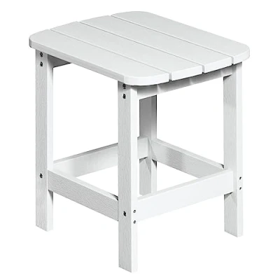 Abbildung von NEG Design Adirondack Tisch Marcy Beistelltisch täuschend echte Holzoptik, wetterfest, UV und farbbeständig weiß