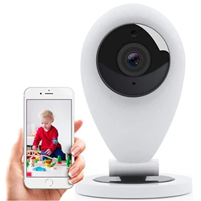 Abbildung von HiKam S6 Überwachungskamera mit App und Support Datensicherung Cloud in Deutschland Personenerkennung Alexa kompatibel IP WLAN Kamera innen Babyphone Bewegungsmelder WiFi