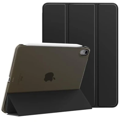Abbildung von MoKo für iPad Air 6. Generation 11 Zoll Hülle M2 2024/iPad 5 Gen 2022/iPad 4 2020, 11&#039;&#039; mit Transluzent Hart Rückseite, 6/5/4 Hülle, Schwarz