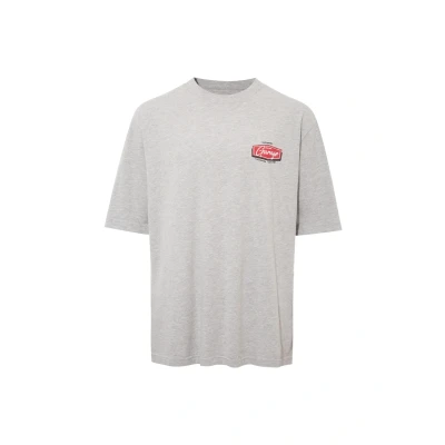 Abbildung von Mavi Garage Printed Tshirt print, Herren, Größe: Large, Light grey melange