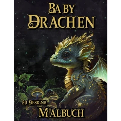 Abbildung von Baby Drachen Malbuch: Fantasie Malbuch für Erwachsene und Kinder mit 50 mystischen Wesen zum Ausmalen