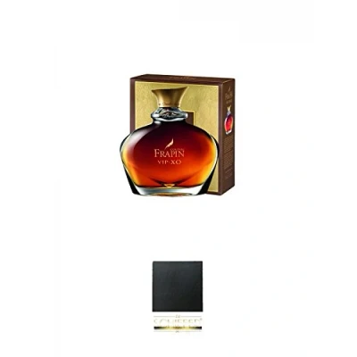 Abbildung von Frapin Cognac V.I.P XO 0,7 Liter + Schiefer Glasuntersetzer eckig ca. 9,5 cm Durchmesser
