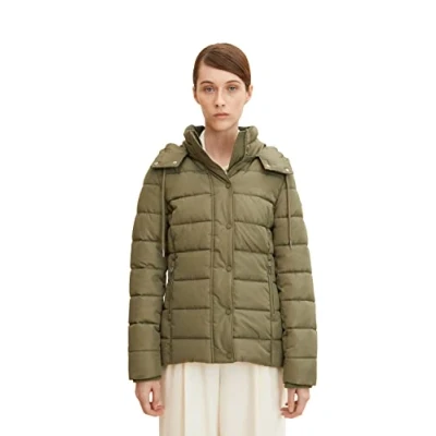 Abbildung von TOM TAILOR Damen Winterjacke mit Kapuze 1032480, 10905 Tree Moss Green, 3XL