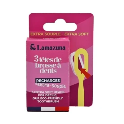 Abbildung von Lamazuna Nachfüllpack von 3 Zahnbürstenköpfen extra weich