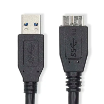 Abbildung von NEDIS USB Kabel 3.2 Gen 1 A Stecker Micro B 5 Gbps Vernickelt 1.00 m rund PVC Blau Plastikbeutel