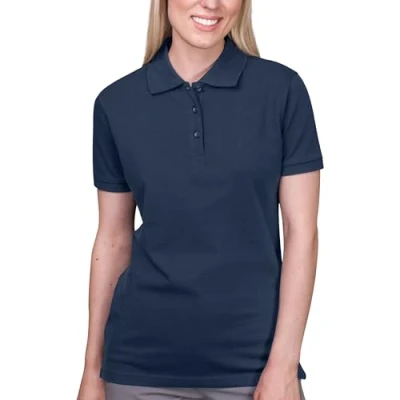 Abbildung von HRM Damen Heavy Stretch Polo, navy, Gr. 2XL I Premium Polo Shirt aus 95% Baumwolle &amp; 5% Elasthan Basic Polohemd bis 40C waschbar Hochwertige nachhaltige Oberteile Workwear