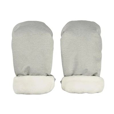 Abbildung von BÉABA, Fäustlinge/Handschuhe/Schutzhandschuhe für Kinderwagen, Regen /Schneeschutz, Reißverschluss, Ultrawarm, Weich, Fleece gefüttert, Winddicht, Wasserdicht, Atmungsaktiv, Grau meliert