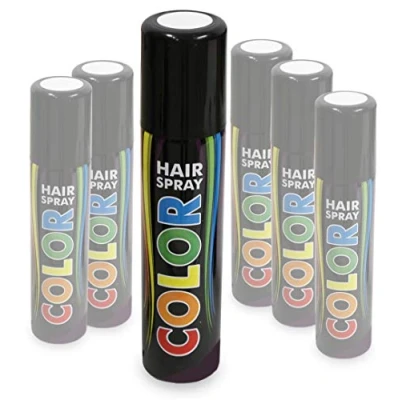 Abbildung von KarnevalsTeufel Hairspray Color in verschiedenen Farben buntes Haarspray Haarschmuck farbig (Weiß)