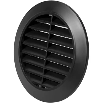 Abbildung von Vent Systems 80 mm Schwarz Lüftungsabdeckung Runde Lüftungsschlitze Grillabdeckung Integrierter Insektenschutz HVAC Lüftungsöffnungen für Badezimmer, Heimbüro, Küche