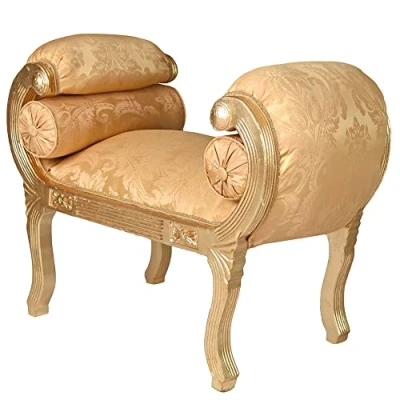 Abbildung von Barocksofa Versailles Liege Kanapee Gold Sofa Barock Sitzbank Antik Polsterbank 96cm Holz cat591a06 Palazzo Exklusiv