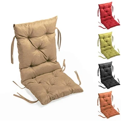 Abbildung von sunnypillow Bankauflage Stuhlkissen Bankkissen 40 x cm Sitzkissen und Rückenkissen für Hollywoodschaukel Polsterauflage Auflage Gartenbank viele Farben Größen zur Auswahl Sandfarben