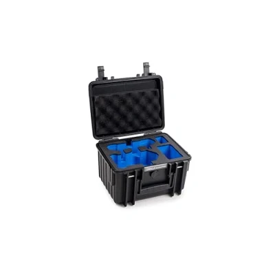 Abbildung von B&amp;W International Transportkoffer Outdoor für DJI Mini 4 Pro Drohne und Fly More Combo Type 2000 Schwarz wasserdicht nach IP67 Zertifizierung, staubsicher, bruchsicher unverwüstlich