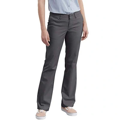 Abbildung von Dickies Damen Flat Front Stretch Twill Pant Slim Fit Bootcut Khakis, anthrazit, 44 Regulär
