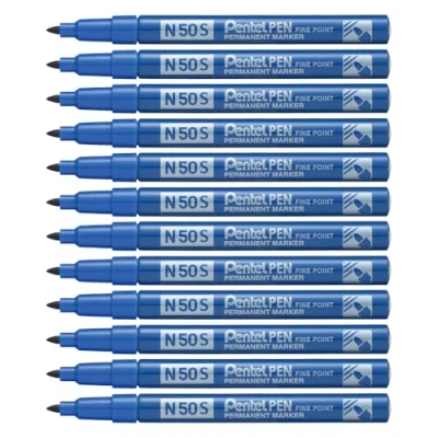 Abbildung von Pentel n50s Rundspitze permanent marker Blau (12 Stück)