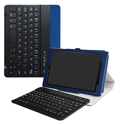 Abbildung von LiuShan for Amazon Fire HD 10 hülle,Abnehmbare Tastatur(QWERTY, englisches Layout) hülle mit Ständer für Tablet(5th /7th /9th Generation) 10.1&quot; Tablet,Blau