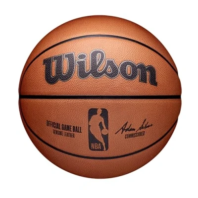 Abbildung von Wilson Basketball NBA OFFICIAL GAME BALL, Indoor, Leder, Größe: 7, Braun