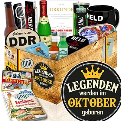 Abbildung von Legenden Oktober Geschenk Geburtstag Männer Geschenkbox