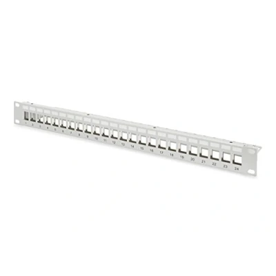 Abbildung von DIGITUS Patchpanel Modular Für Keystone Module 19 Zoll 24 Port Geschirmt Rack Montage 1HE V1 Grau