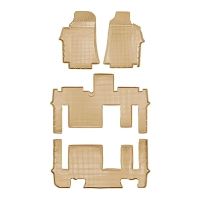 Abbildung von RECAMBO F 8343 Fußmattensatz Gummi vorne und hinten 4 beige Maßgefertigt HYUNDAI: H 1 Travel, Cargo