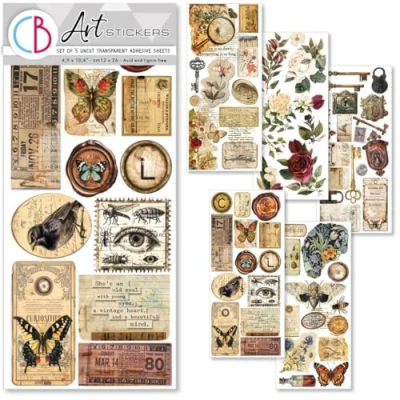 Abbildung von Ciao Bella Cabinet of Curiosities Transparent Adhesive Sheets (5pcs) (CBI001)