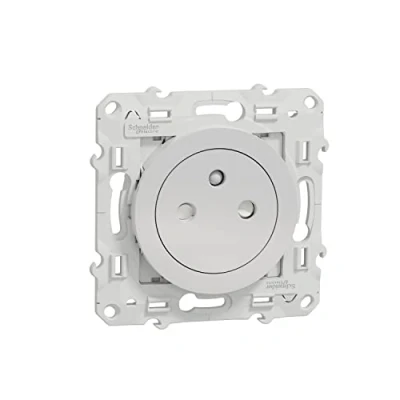 Abbildung von Schneider Electric Odace Steckdose 2P + T bündig Aluminium Schnellanschluss S530052