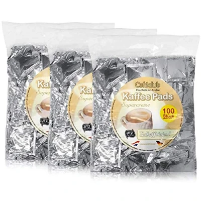 Abbildung von 3x Cafeclub Entkoffeiniert Kaffeepads Megabeutel je 100 stk. einzeln verpackt